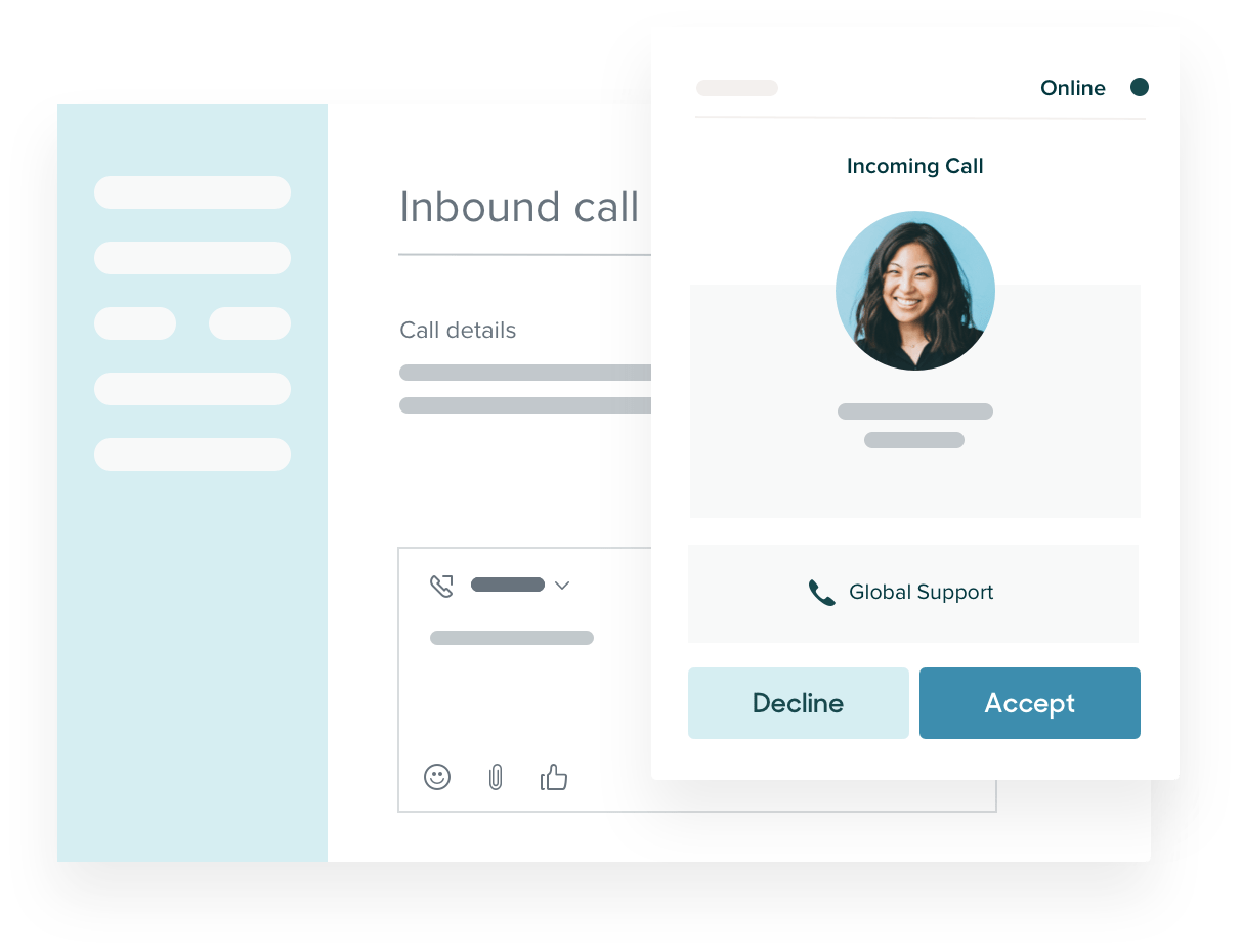Zendesk Voice API in the agent workspace